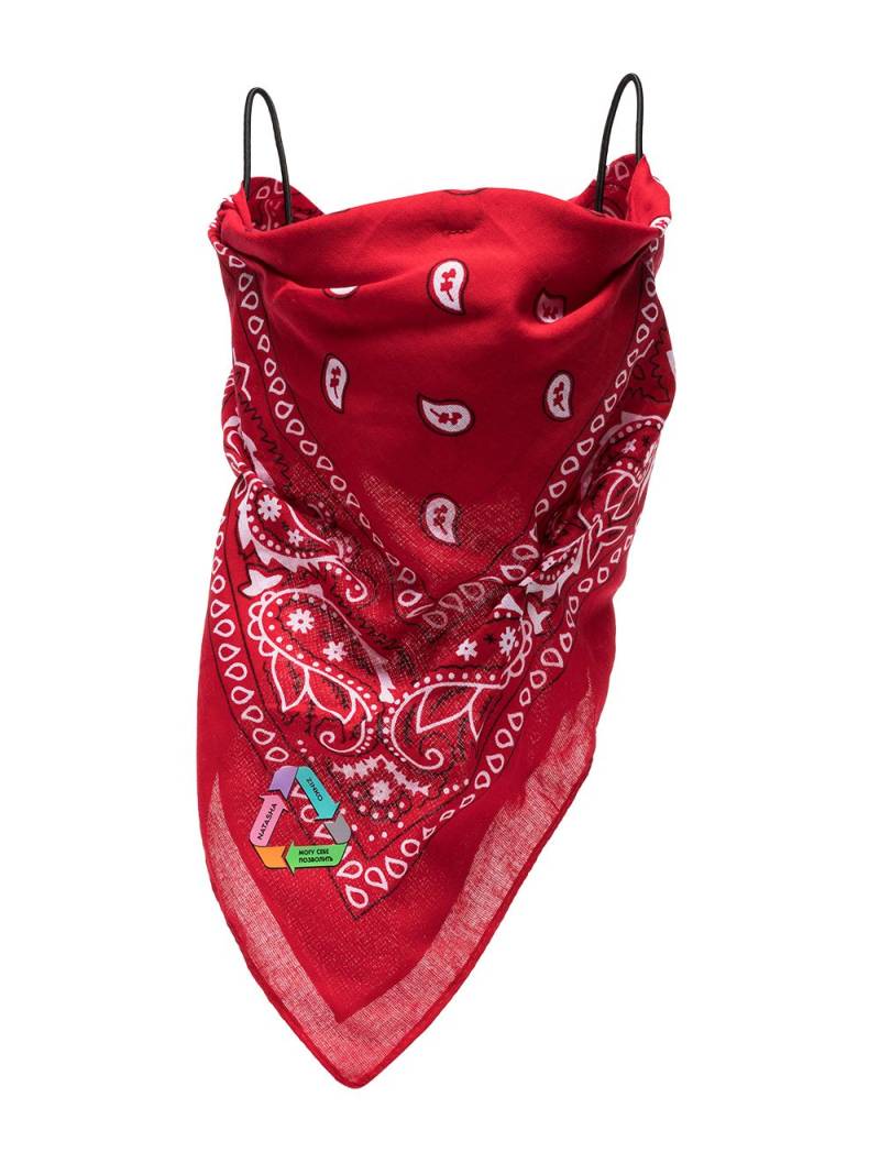 Natasha Zinko bandana print face mask - Red von Natasha Zinko