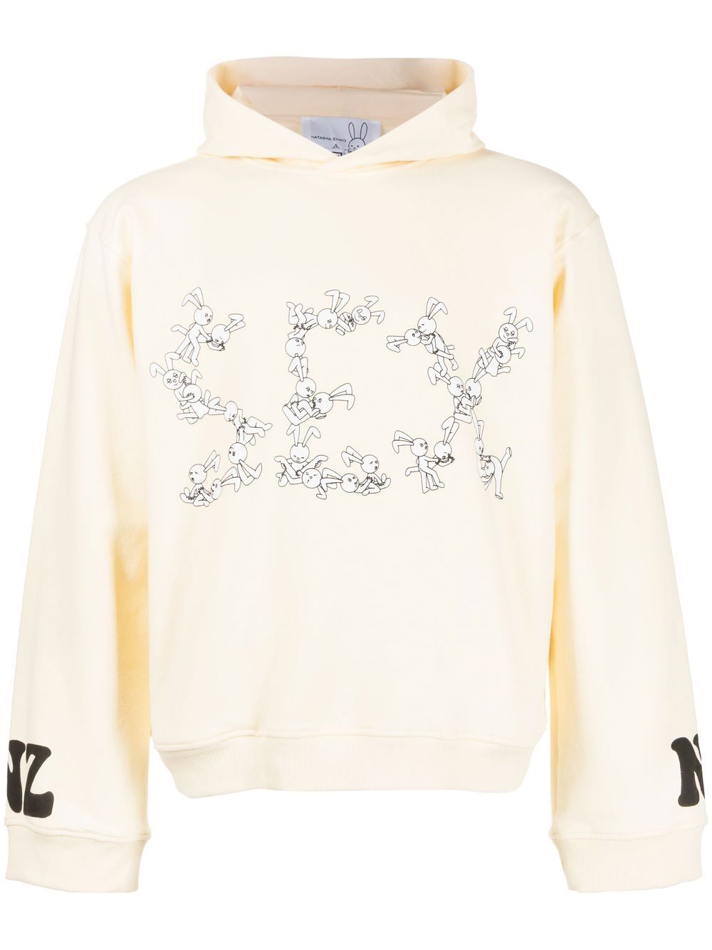 Natasha Zinko bunny-print hoodie - White von Natasha Zinko