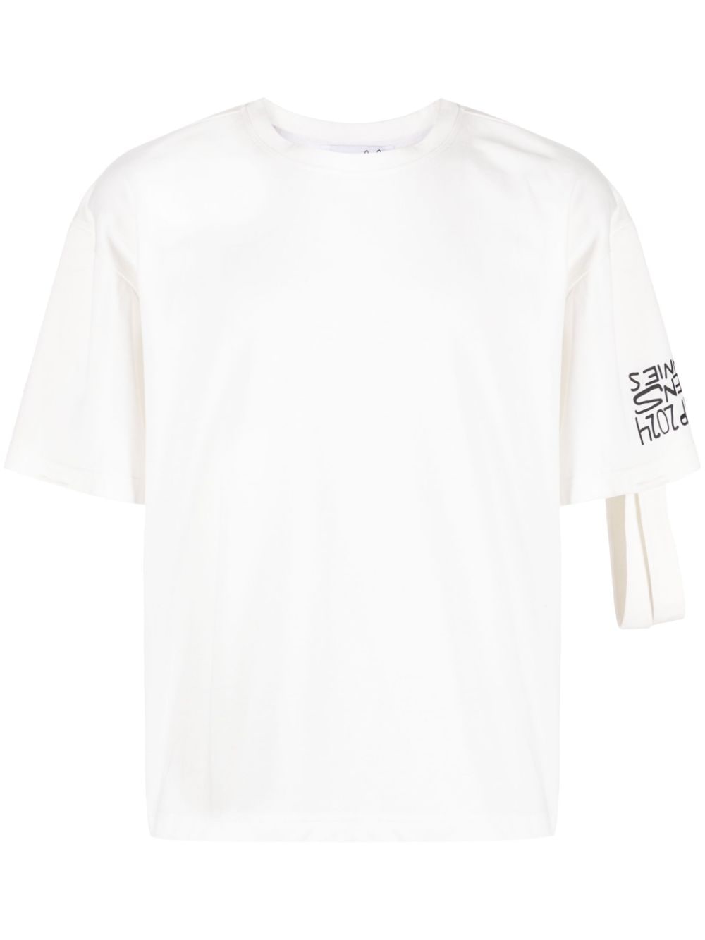 Natasha Zinko camping-slogan convertible t-shirt - White von Natasha Zinko