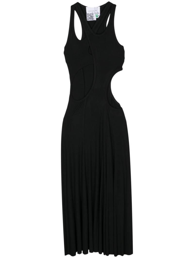 Natasha Zinko cut-out ribbed maxi dress - Black von Natasha Zinko