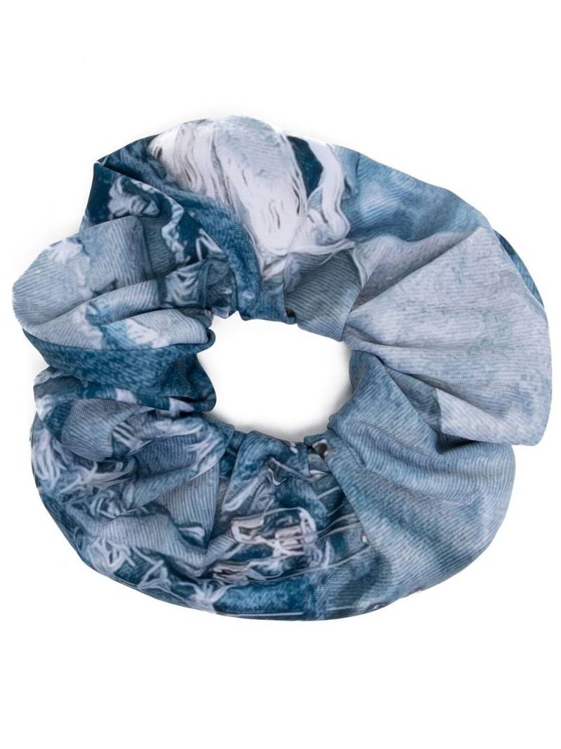 Natasha Zinko denim-print scrunchy - Blue von Natasha Zinko