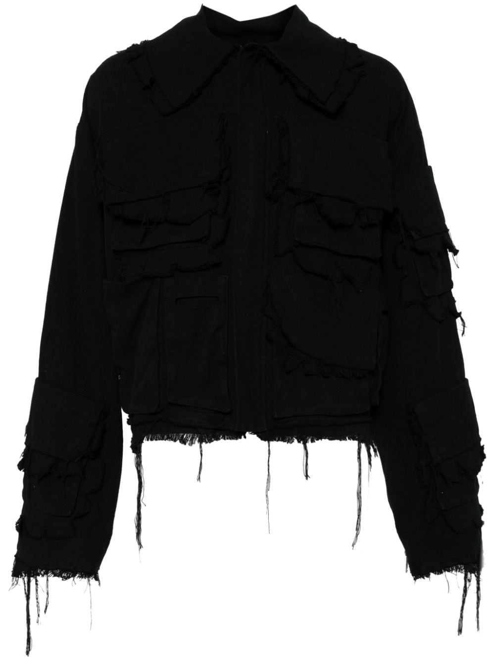 Natasha Zinko distressed cotton jacket - Black von Natasha Zinko