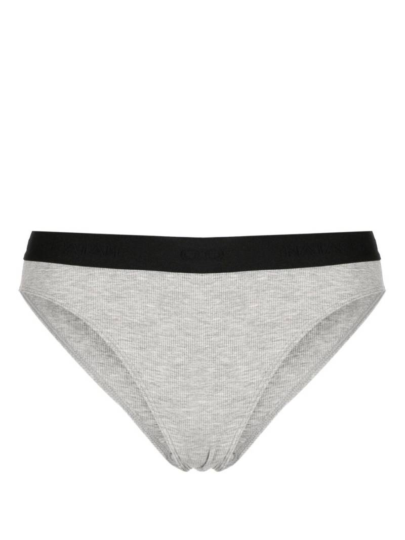 Natasha Zinko embroidered-motif cotton briefs - Grey von Natasha Zinko