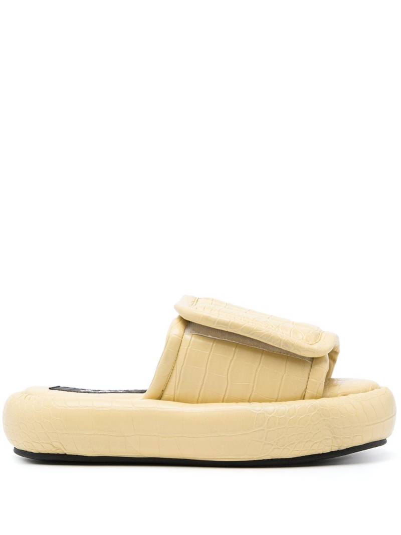 Natasha Zinko faux-leather slides - Yellow von Natasha Zinko