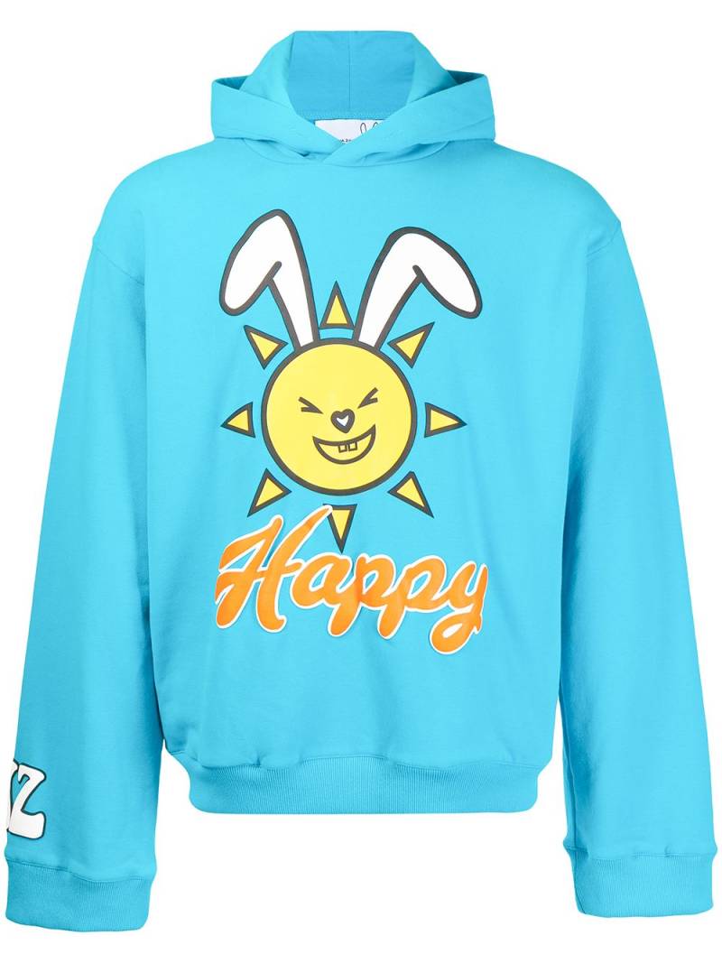 Natasha Zinko graphic-print pullover hoodie - Blue von Natasha Zinko