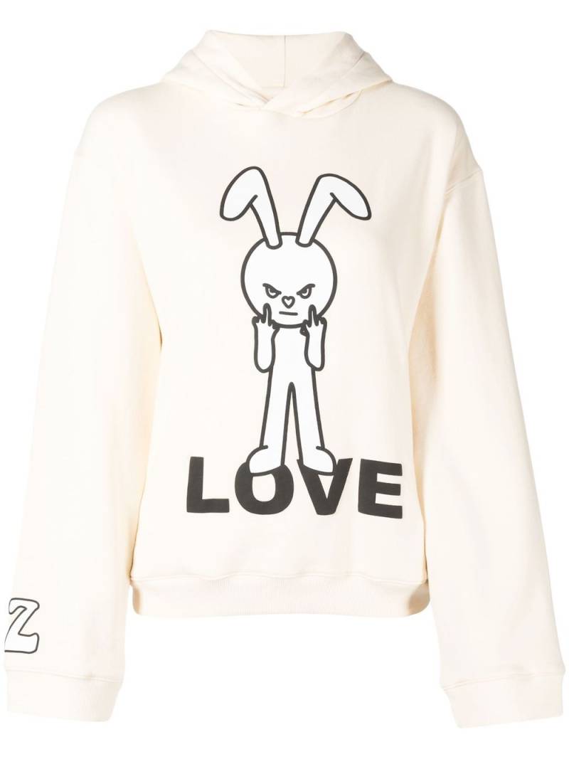 Natasha Zinko graphic-print pullover hoodie - White von Natasha Zinko