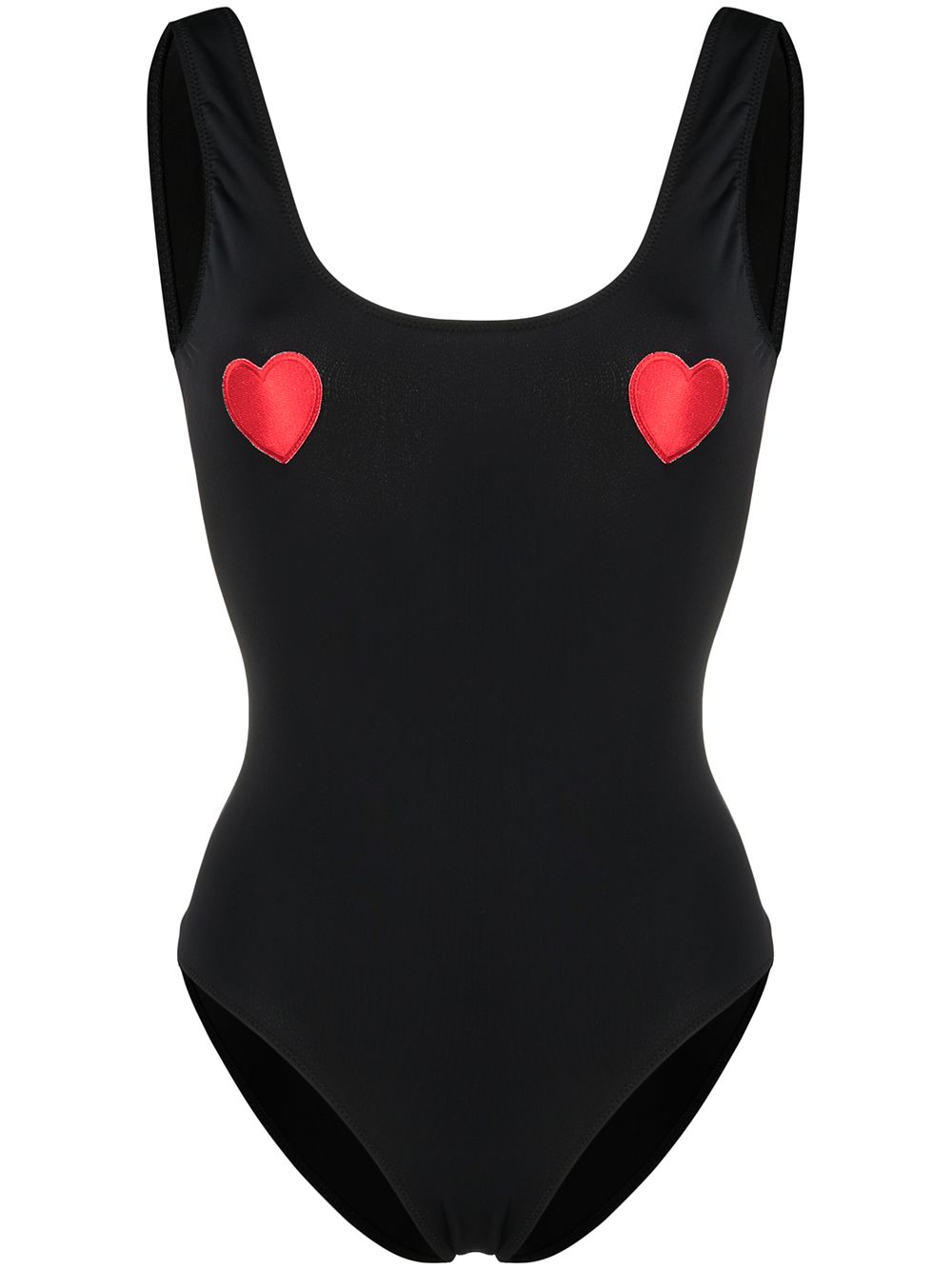 Natasha Zinko heart-appliqué swimsuit - Black von Natasha Zinko