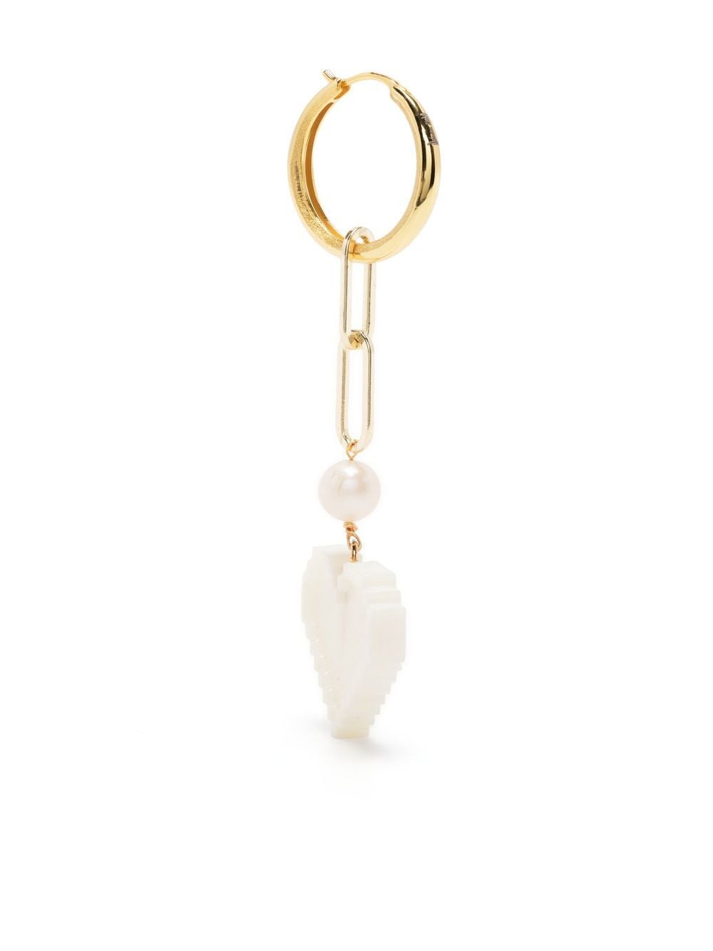 Natasha Zinko heart-detail earring - White von Natasha Zinko