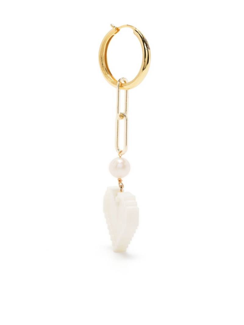 Natasha Zinko heart-detail earring - White von Natasha Zinko