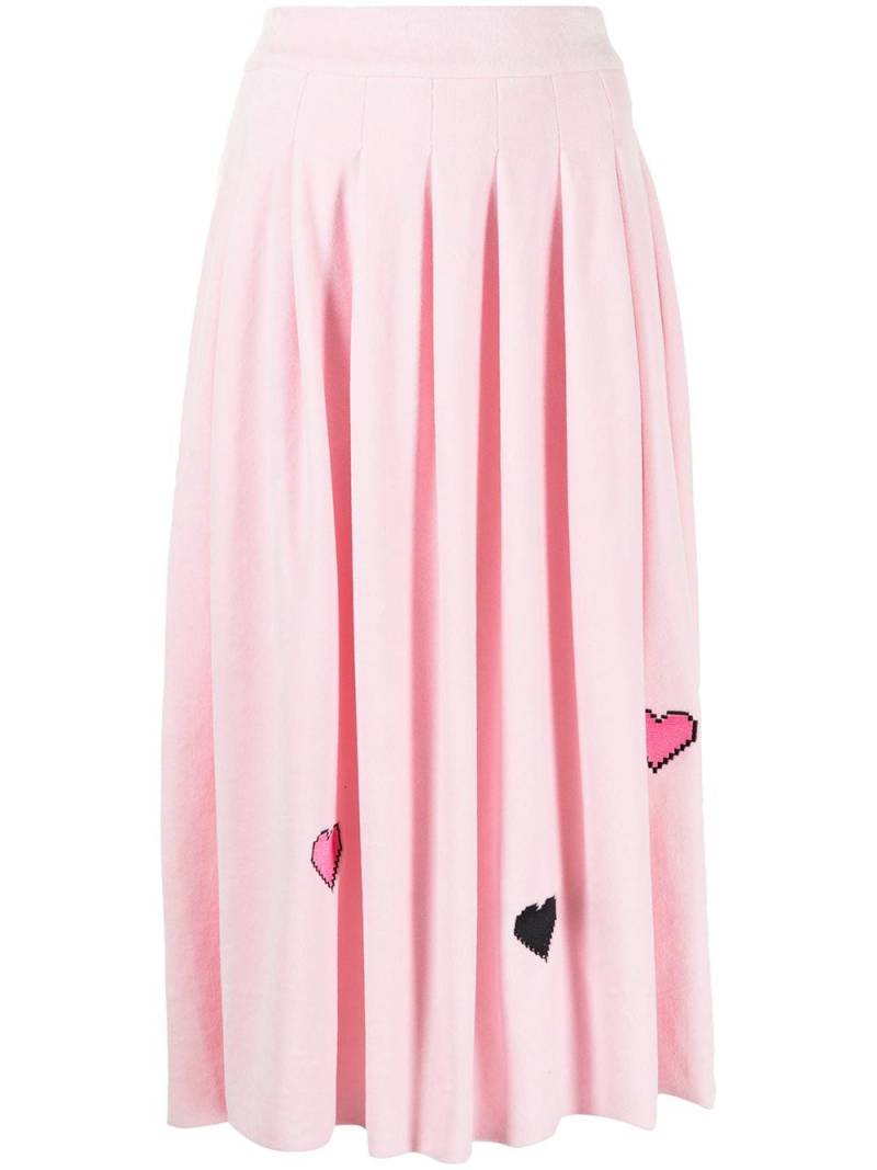 Natasha Zinko heart pleated skirt - Pink von Natasha Zinko