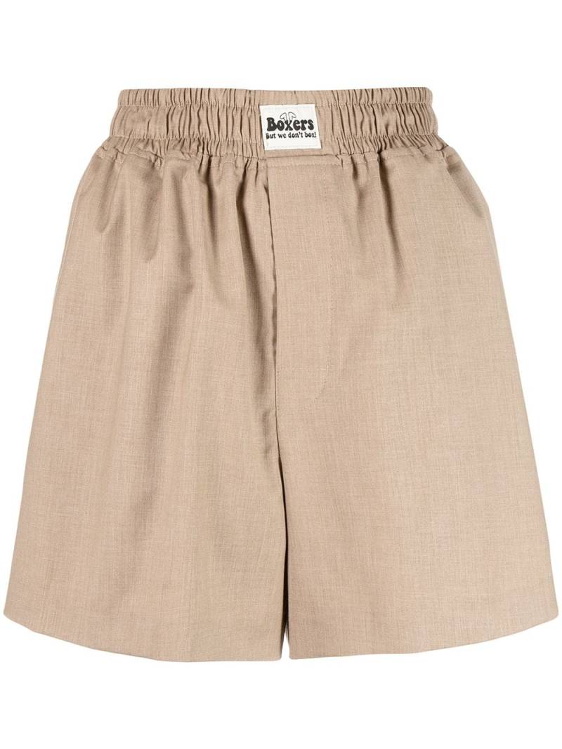 Natasha Zinko high-waisted boxer shorts - Neutrals von Natasha Zinko