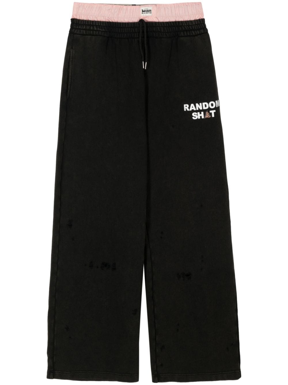 Natasha Zinko layered logo-print trousers - Black von Natasha Zinko