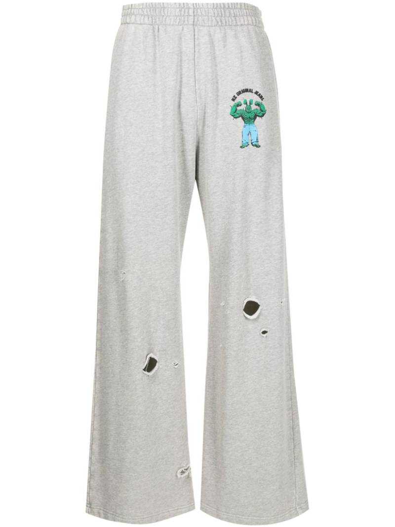 Natasha Zinko logo-print cotton track pants - Grey von Natasha Zinko