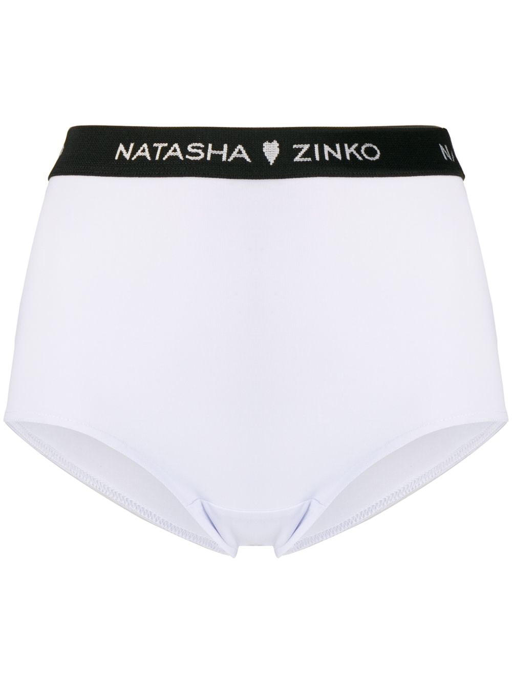 Natasha Zinko logo waistband briefs - White von Natasha Zinko