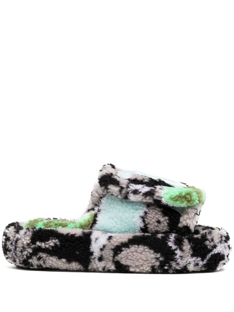 Natasha Zinko pixel rose slides - Grey von Natasha Zinko