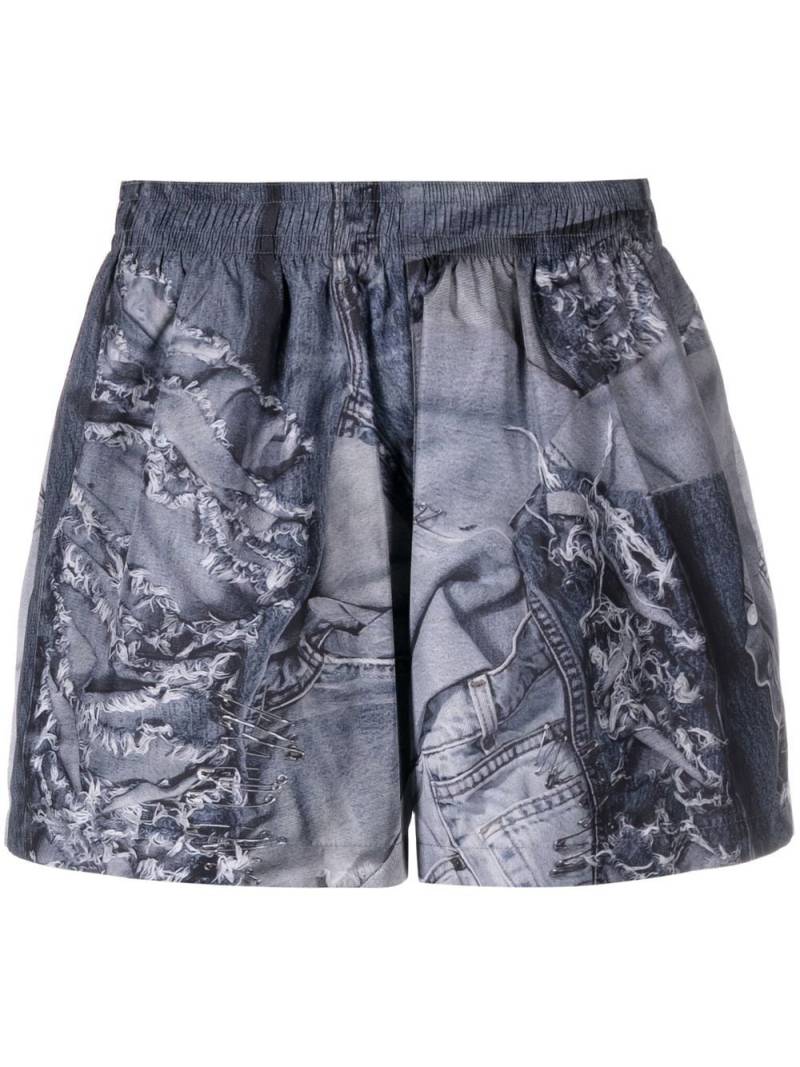 Natasha Zinko print swim shorts - Grey von Natasha Zinko