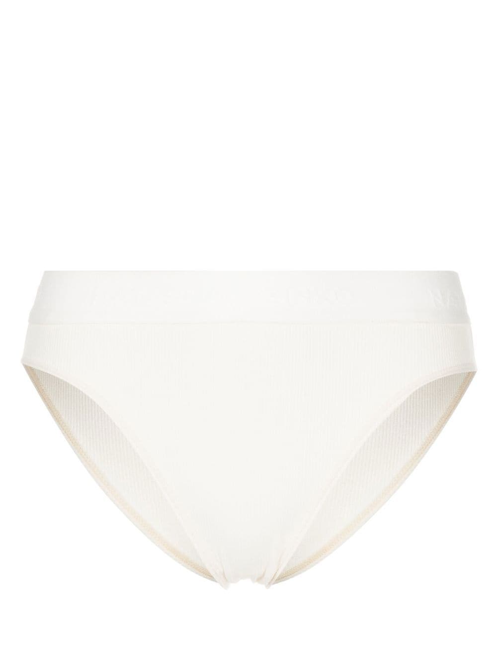 Natasha Zinko rear embroidered-detail briefs - White von Natasha Zinko