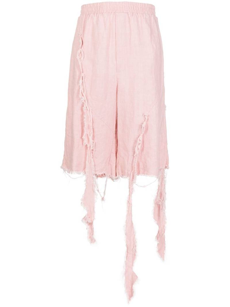 Natasha Zinko ripped hemp shorts - Pink von Natasha Zinko