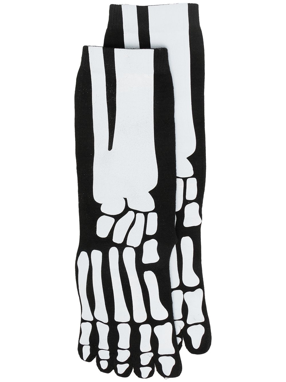 Natasha Zinko skeleton print socks - Black von Natasha Zinko