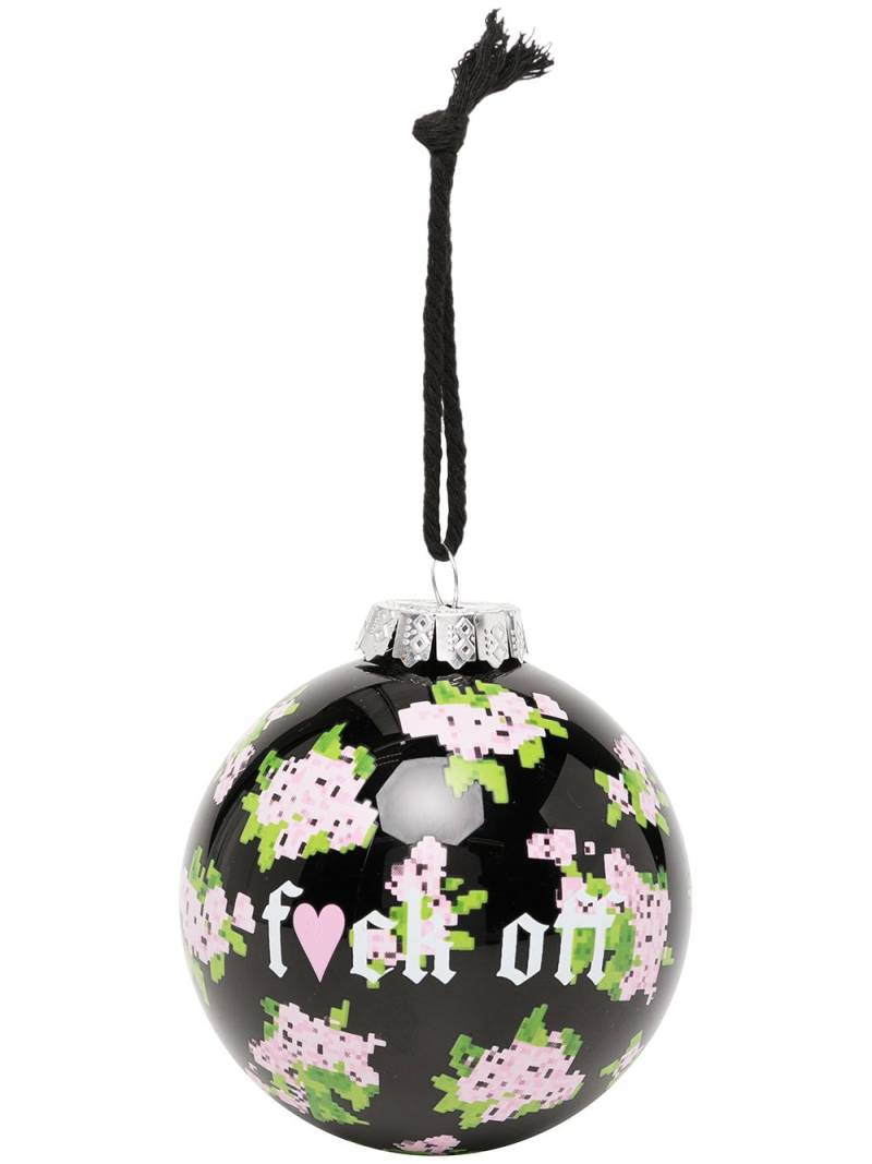 Natasha Zinko slogan-print bauble - Black von Natasha Zinko