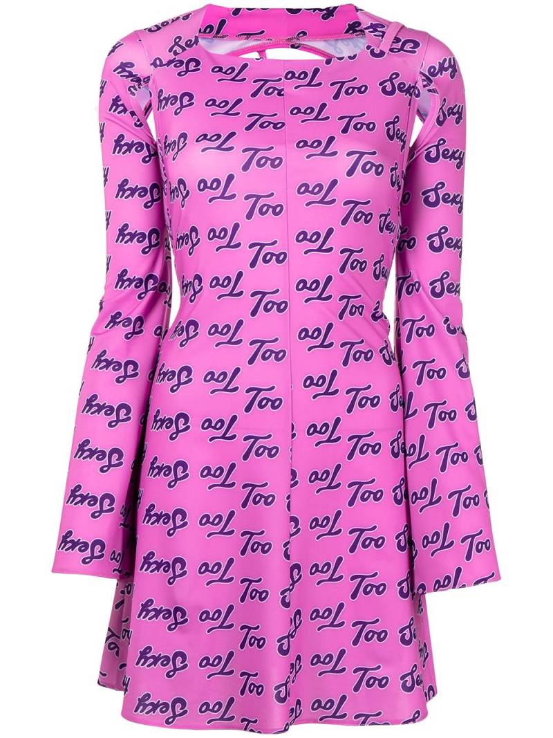 Natasha Zinko slogan-print short dress - Pink von Natasha Zinko