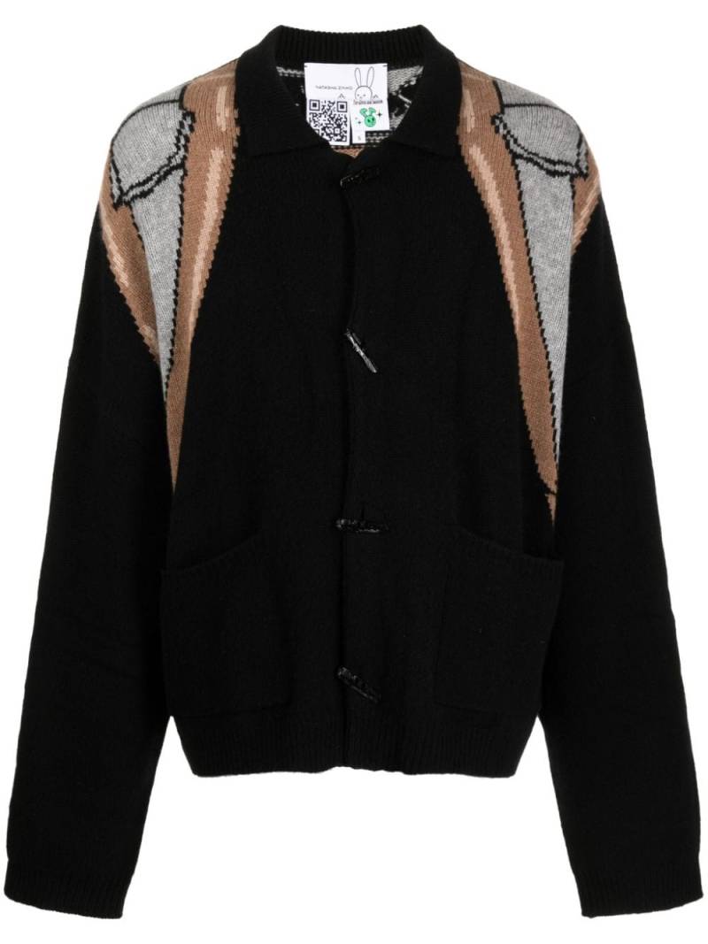 Natasha Zinko trompe l'oeil-intarsia cardigan - Black von Natasha Zinko