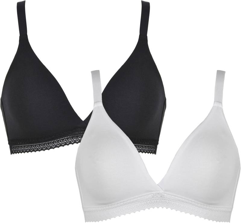 Naturana Soft-BH, Cup A-C, mit feiner Häkelkante, nahtlose Cups von Naturana