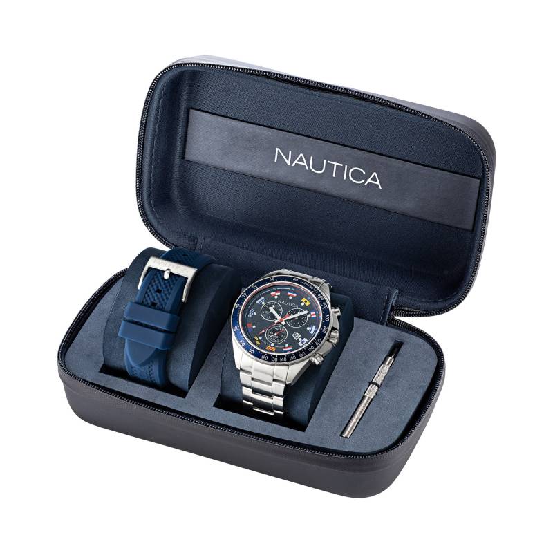 Uhr Nautica Ocean Beach NAPOBF122 Silberfarben von Nautica