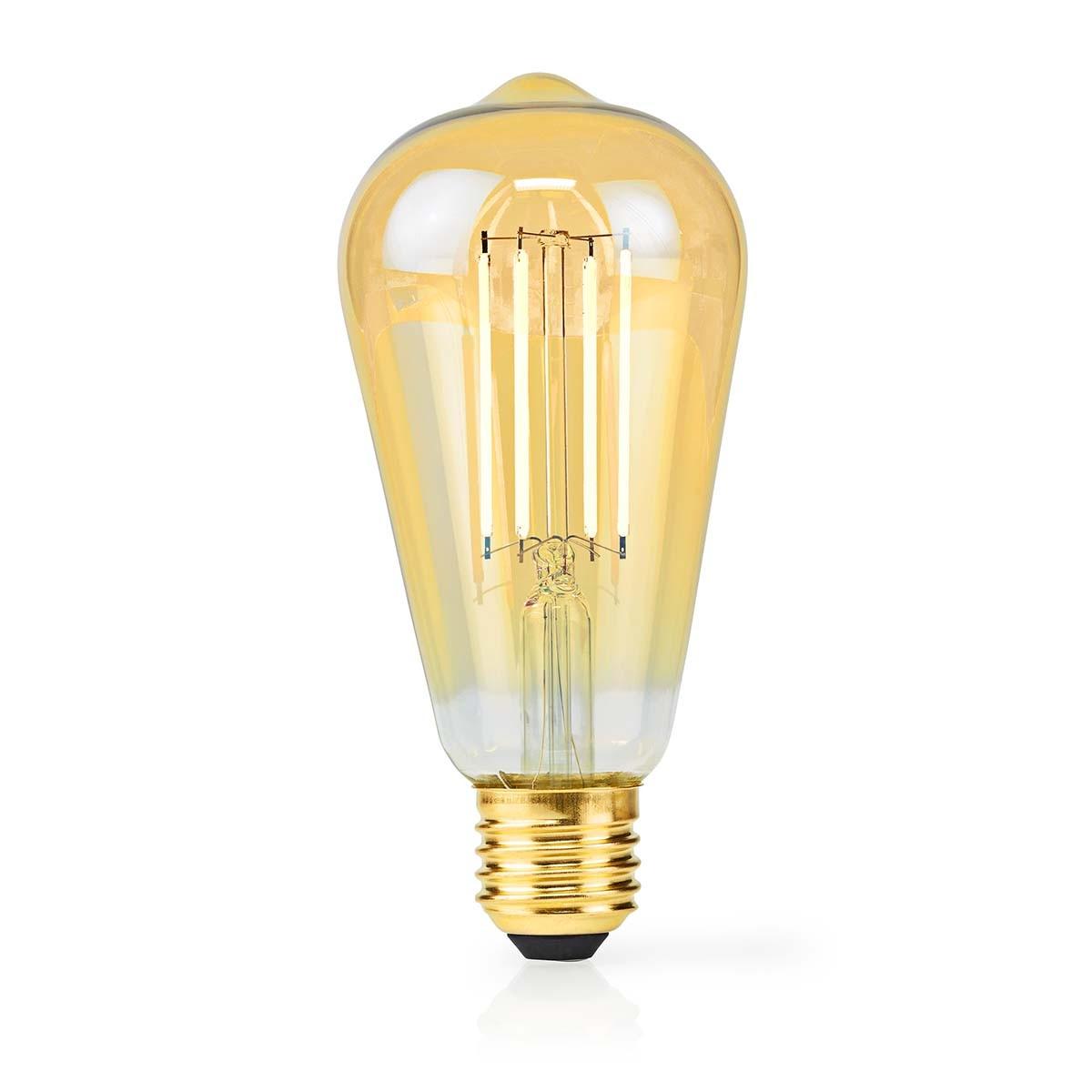 Nedis - LED Glödlampa E27 | ST64 4,9 W 470 lm 2100 K Dimbar Extra varm vit Retrostil 1 st., One Size von Nedis