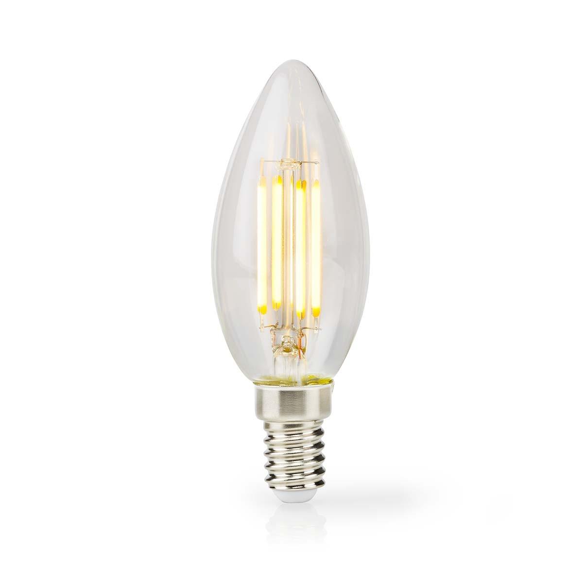 Led-lampe E14 | Ljus | 4,5 W | 470 Lm | 2700 K | Dimbar | Varm Vit | Retrostil | 1 M. | Tydlig Unisex  ONE SIZE von Nedis