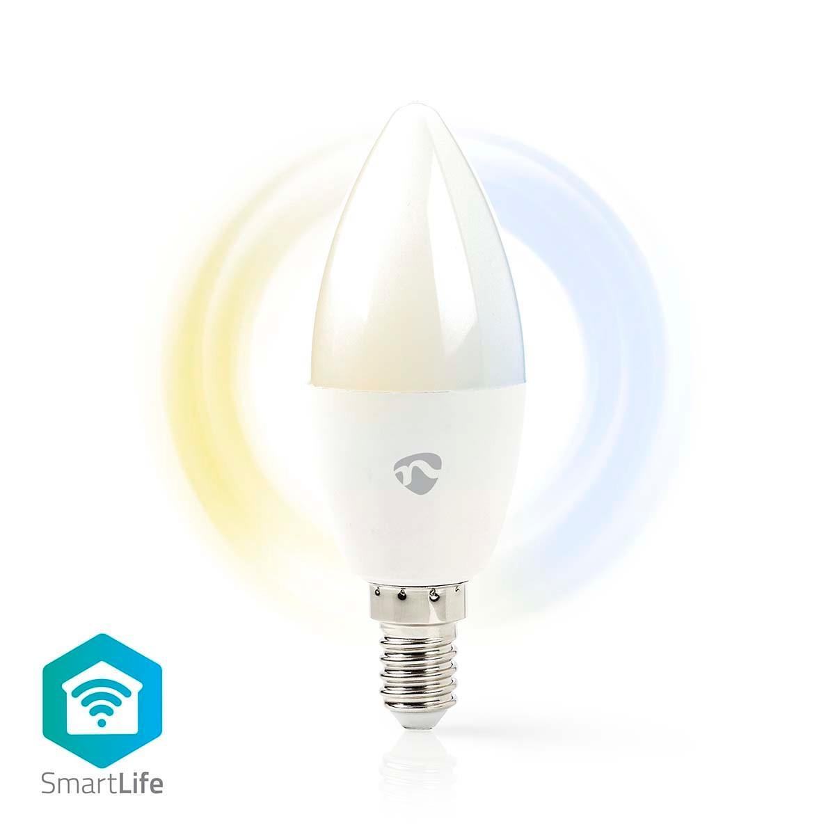 Smartlife Led-lampe | Wi-fi | E14 | 470 Lm | 4,9 W | Varm Till Cool Vit | 2700 - 6500 K | Android™ / Ios | Ljus | 1 St. Unisex  ONE SIZE von Nedis