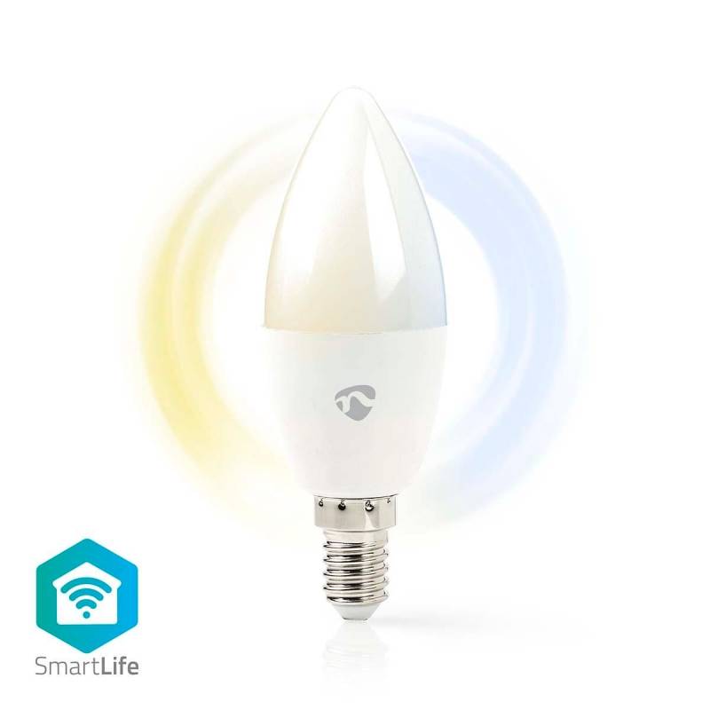 Smartlife Led-lampe | Wi-fi | E14 | 470 Lm | 4,9 W | Varm Till Cool Vit | 2700 - 6500 K | Android™ / Ios | Ljus | 1 St. Unisex  ONE SIZE von Nedis