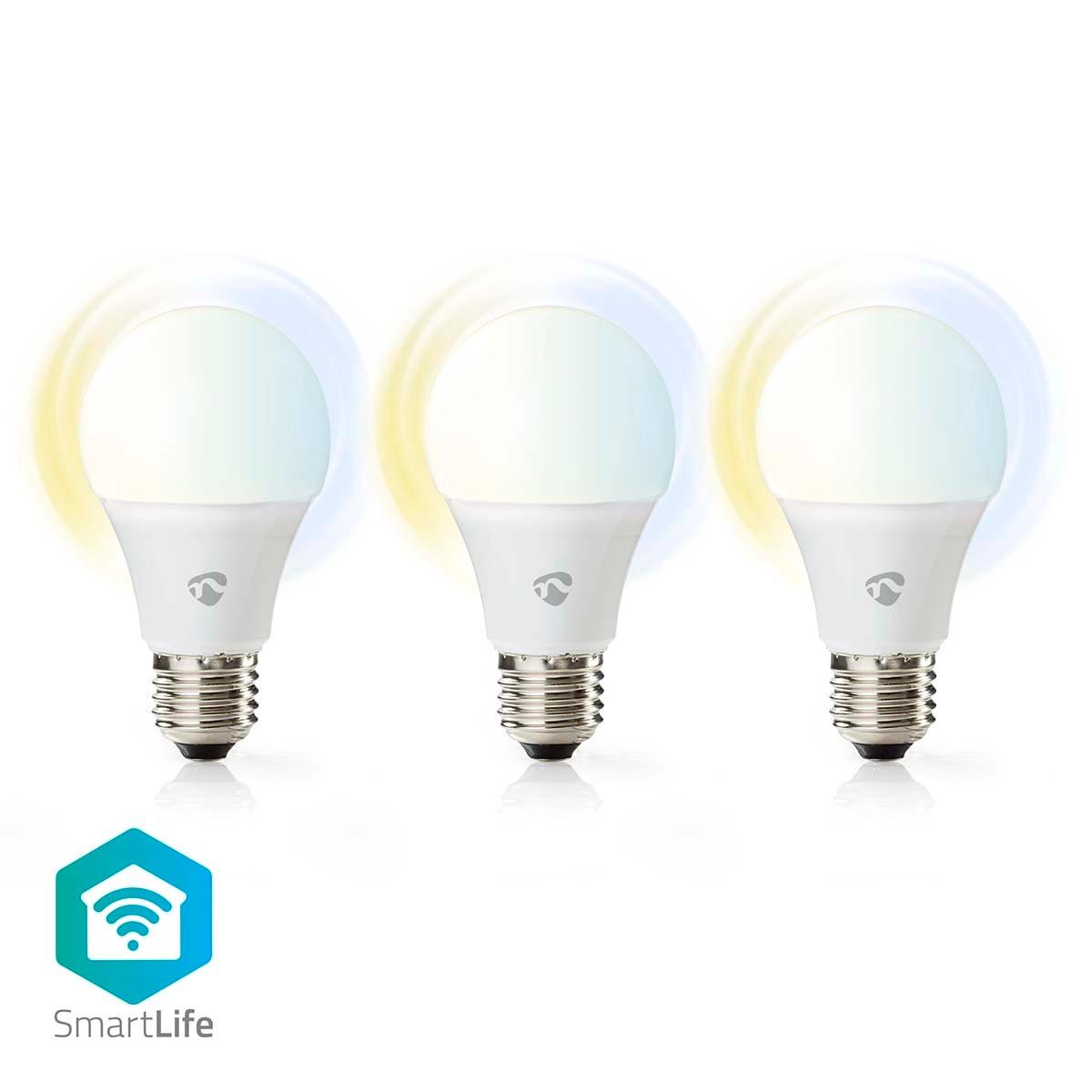 Nedis - SmartLife LED-Lampe | Wi-Fi E27 806 lm 9 W Varm till cool vit 2700 6500 K Android™ / IOS Glödlampa 3 st., One Size von Nedis