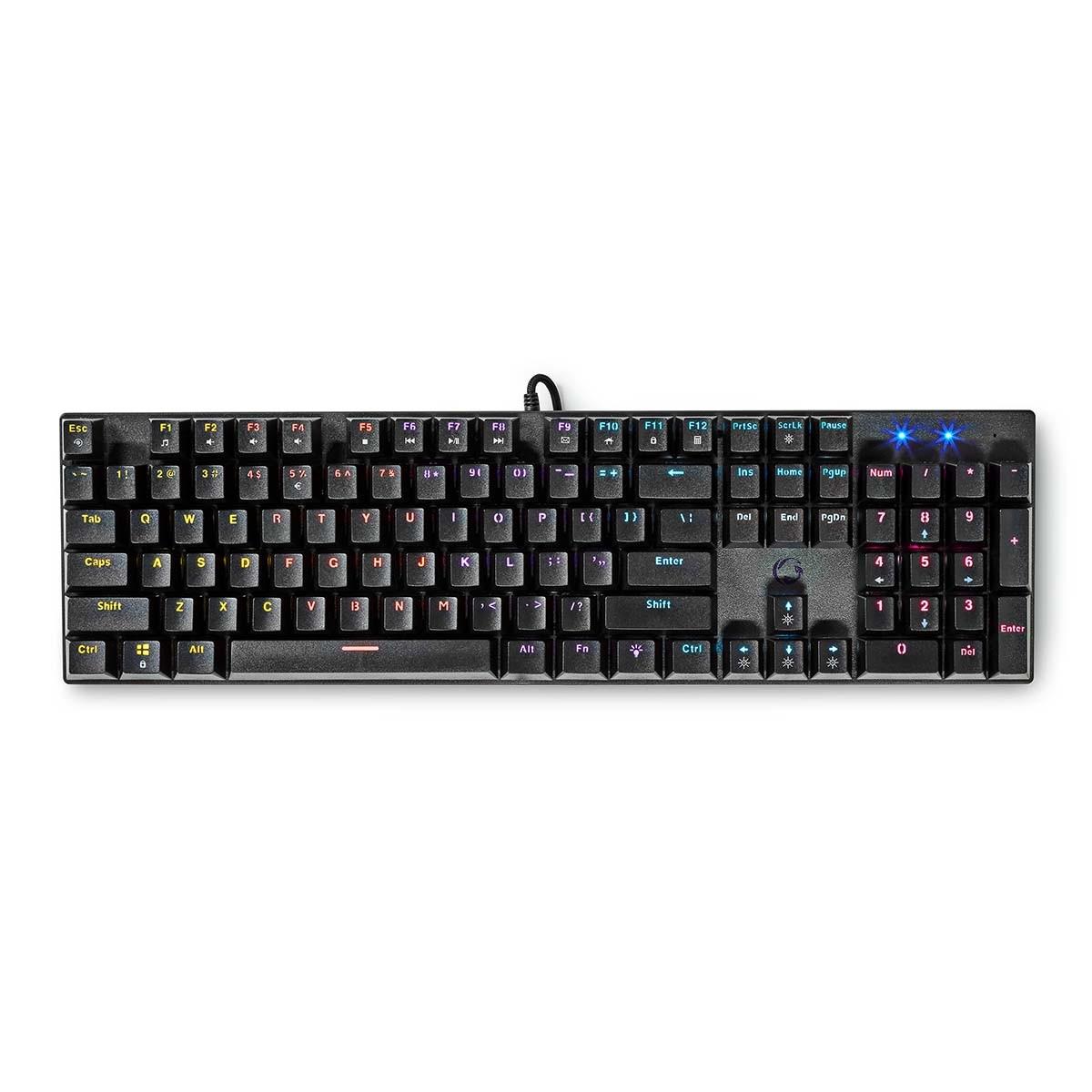 Nedis - Verkabelte Gaming-Tastatur | USB Typ-A Mechanische Tasten LED QWERTY US-Layout USB-Stromversorgung Länge des Stromkabels: 1,50 m Gaming von Nedis