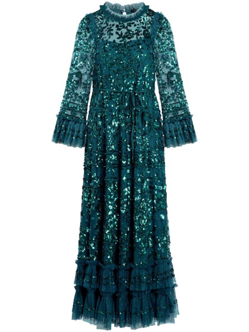 Needle & Thread Celia sequin-embellished gown - Green von Needle & Thread