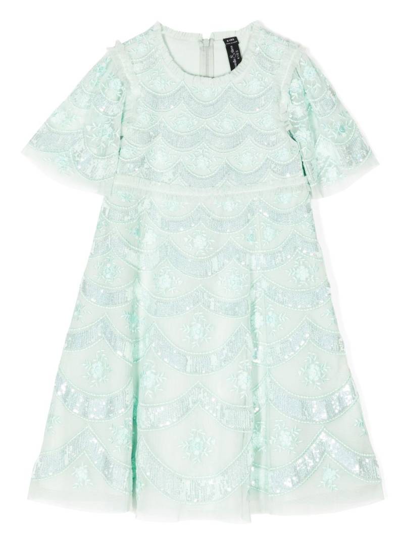 Needle & Thread Fifi floral-embroidered sequin dress - Green von Needle & Thread