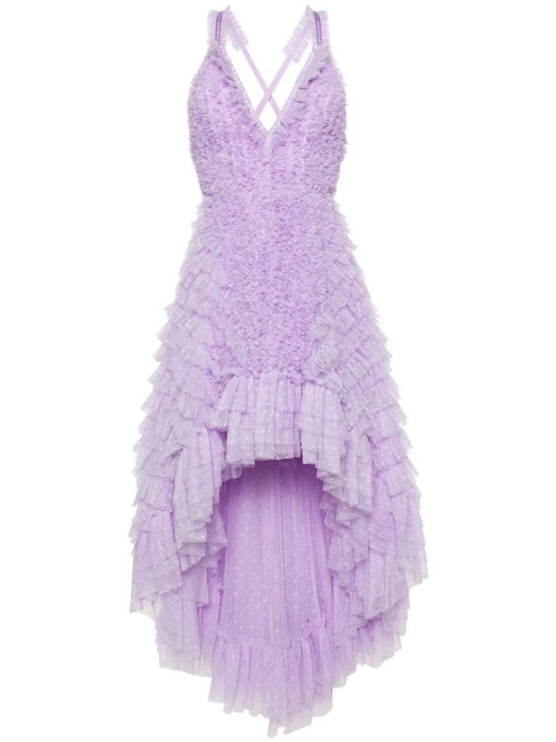 Needle & Thread Mia Cami ruffled high-low gown - Purple von Needle & Thread