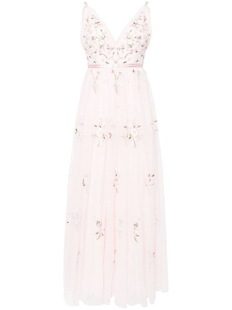 Needle & Thread Petunia floral-embellished gown - Pink von Needle & Thread