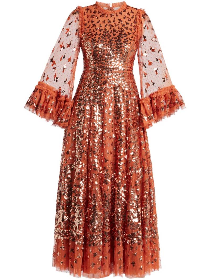 Needle & Thread all-over sequin embellished dress - Orange von Needle & Thread