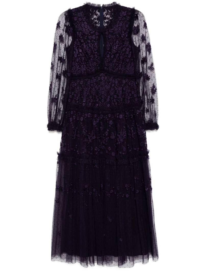 Needle & Thread autumn lace ankle gown - Purple von Needle & Thread