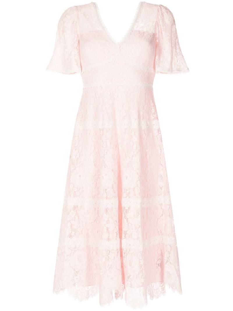 Needle & Thread lace empire line midi dress - Pink von Needle & Thread