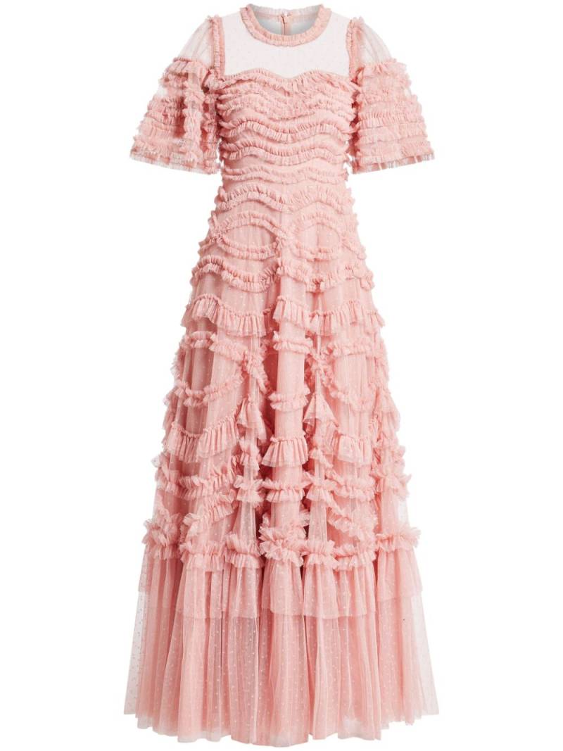 Needle & Thread ruffled dress - Pink von Needle & Thread