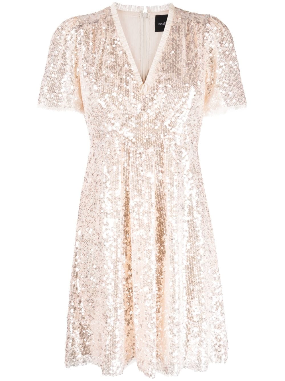 Needle & Thread sequin-embellished V-neck dress - Pink von Needle & Thread