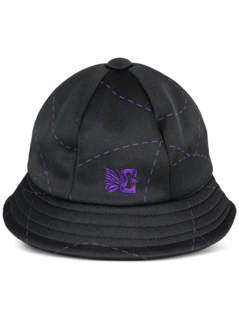 Needles Bermuda embroidered-logo bucket hat - Black von Needles