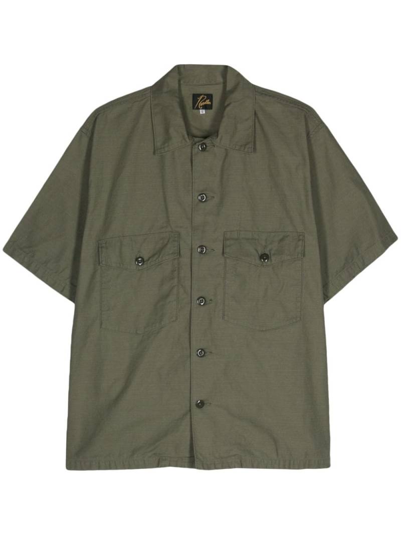 Needles Fatigue short-sleeve cotton shirt - Green von Needles