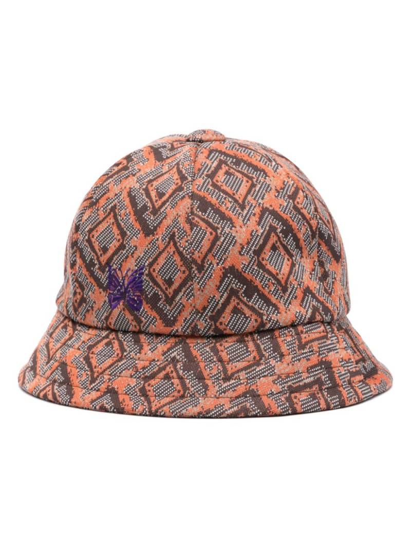 Needles abstract-print bucket hat - Orange von Needles