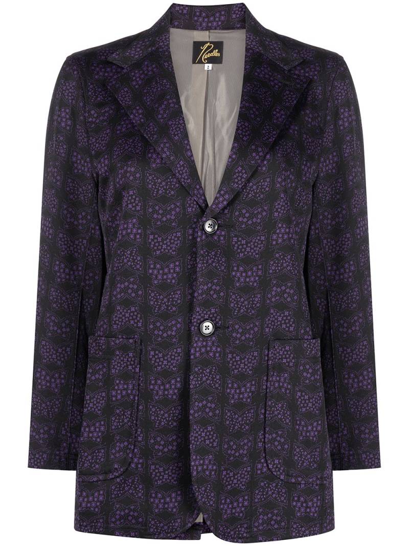 Needles butterfly-pattern single-breasted blazer - Purple von Needles