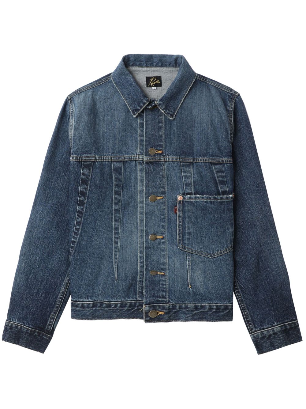 Needles buttoned logo-tag denim jacket - Blue von Needles