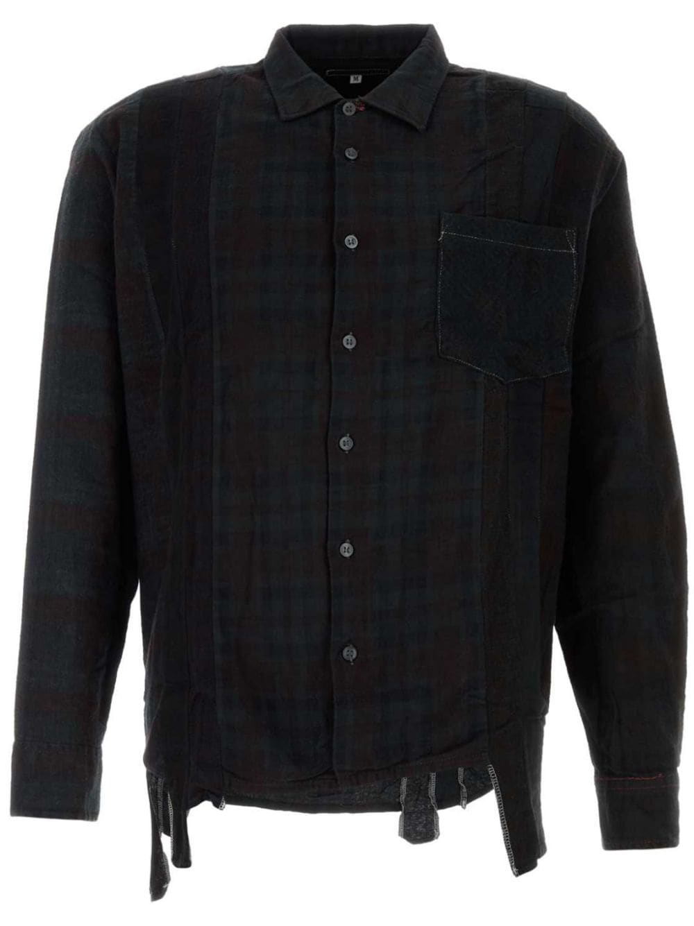 Needles embroidered flannel shirt - Black von Needles