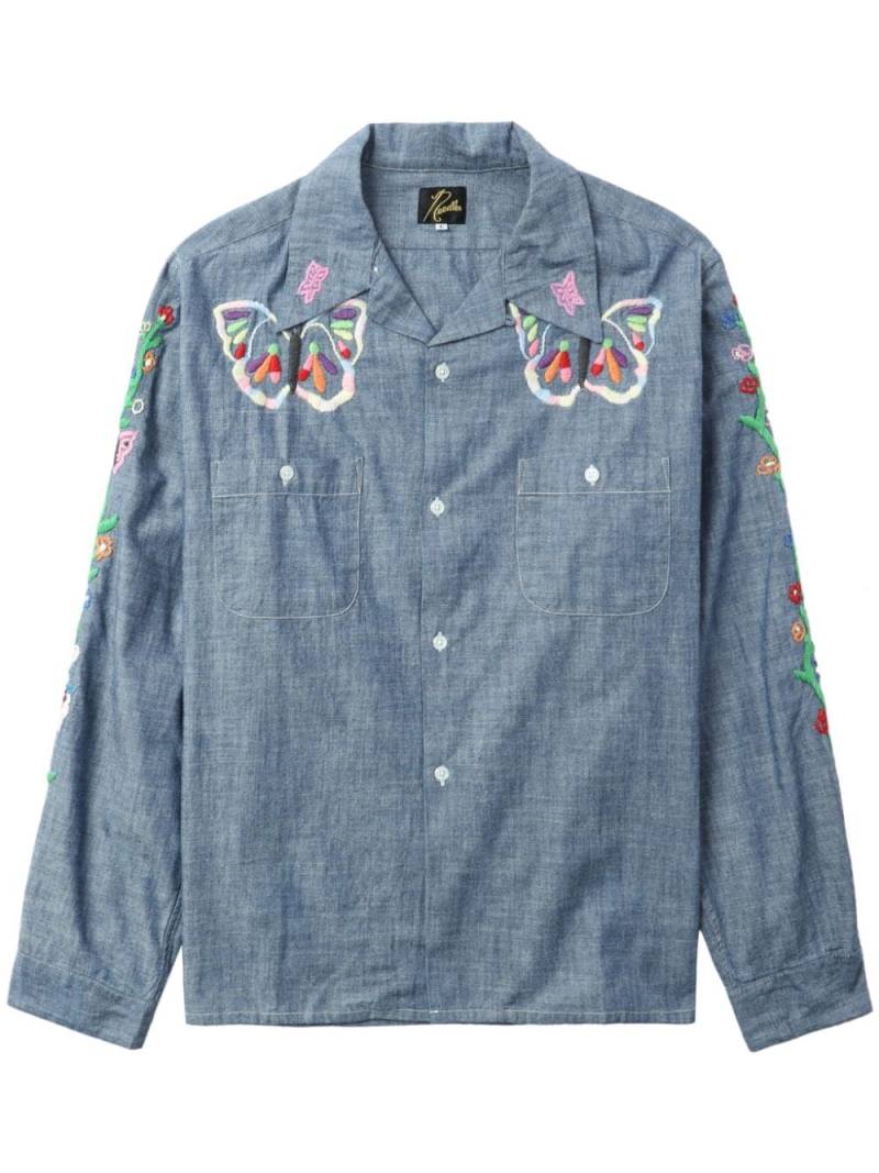 Needles embroidered western shirt - Blue von Needles